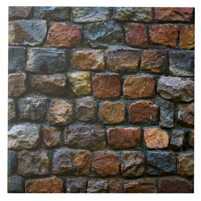 Dunkle Steinmauer  Fliese (Vorderseite)