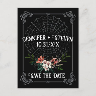 Dunkle, stimmungsvolle Gothic-Hochzeit - Save the Postkarte