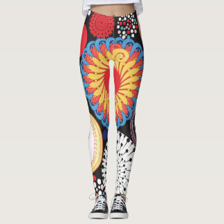 Dunkle Strahlung: Lichtkreismuster Leggings