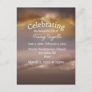 Dunkle Strandfeier des Lebens Postkarte