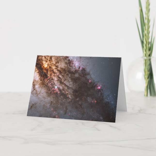 Dunkle Streifen von Staubkreuzen überqueren Centau Karte (Vorderseite)