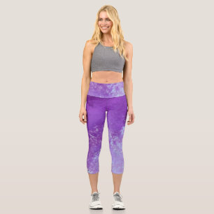 Dunkle Sturmwolken - Lila Capri Leggings