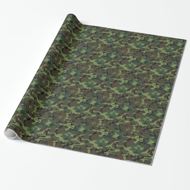 Dunkle Tarnung Geschenkpapier (Ungerollt)