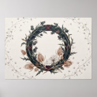 Dunkle Tartan-Distel-Karden-Schottische-Kranz-Kuns