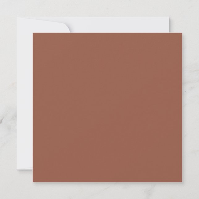 Dunkle Terracotta-Monochrome Hochzeit Einladung (Vorderseite)
