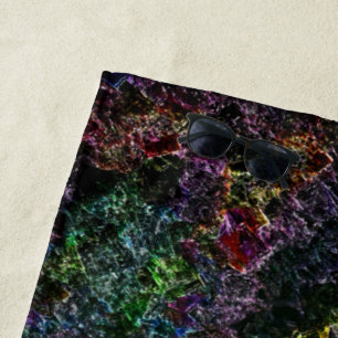 dunkle Textur, korrodiert oder zerstört Schwamm Strandtuch
