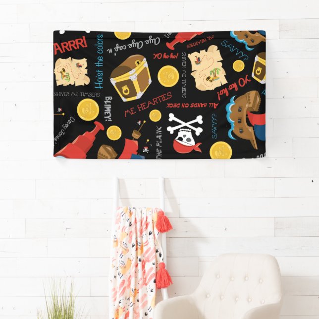 Dunkle Treasinsel Party Pirate Banner (Insitu)