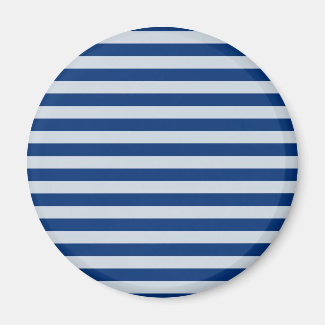 Dunkle und helle blaue Streifen Magnet (Vorne)