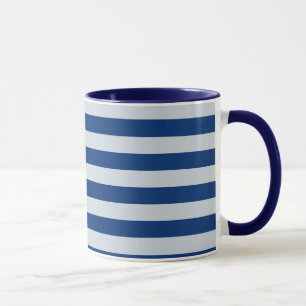 Dunkle und helle blaue Streifen Tasse