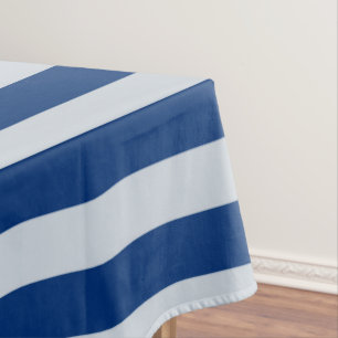 Dunkle und helle blaue Streifen Tischdecke