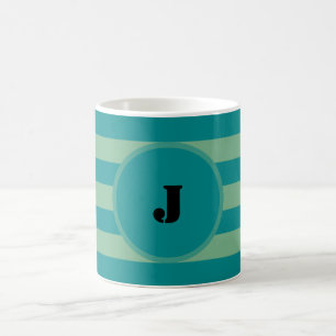 Dunkle und helle grüne Streifen Kaffeetasse