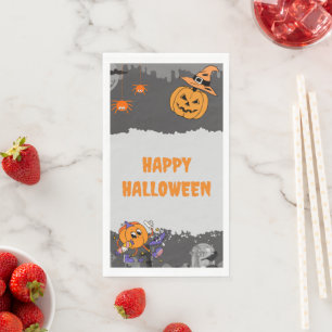 Dunkle und leichte Asche Halloween-Party Pumpkin Serviette