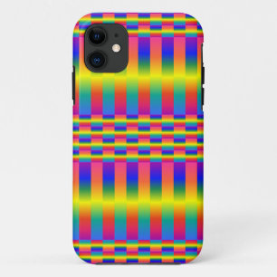 Dunkle und leichte Regenbogen (Schachbretter und S Case-Mate iPhone Hülle
