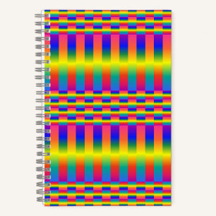 Dunkle und leichte Regenbogen (Schachbretter und S Notizbuch