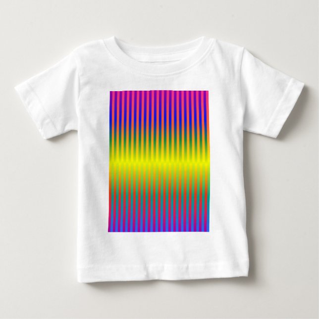 Dunkle und leichte Regenbogen (Streifen) Baby T-shirt (Vorderseite)