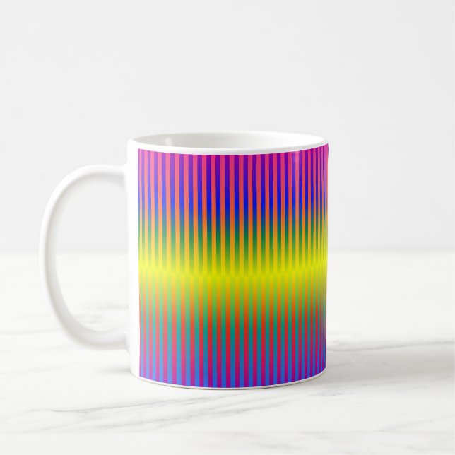 Dunkle und leichte Regenbogen (Streifen) Kaffeetasse (Links)