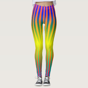 Dunkle und leichte Regenbogen (Streifen) Leggings