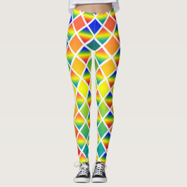 Dunkle und LIght-Regenbows (Diamond Checkered) Leggings