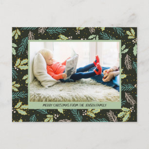 Dunkle und weiße Blätter Frohe Weihnachten 2 Foto