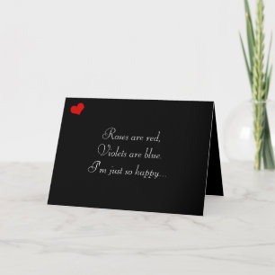 Dunkle Valentine Kollektion: Rose sind rot... Feiertagskarte