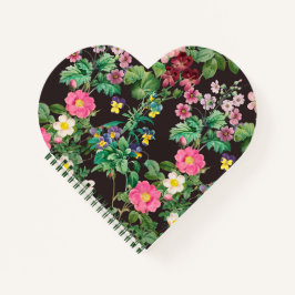 Dunkle Vintage Blüte Notizbuch