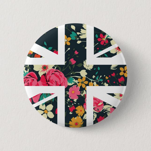 Dunkle Vintage Flagge Button (Vorderseite)