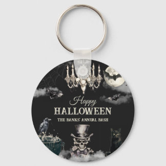 Dunkle Vintage-Gotik-Schädel-Jahres-Halloween-Part Schlüsselanhänger