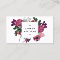 Dunkle Vintage moderne Blumenmotive Weißer Designe