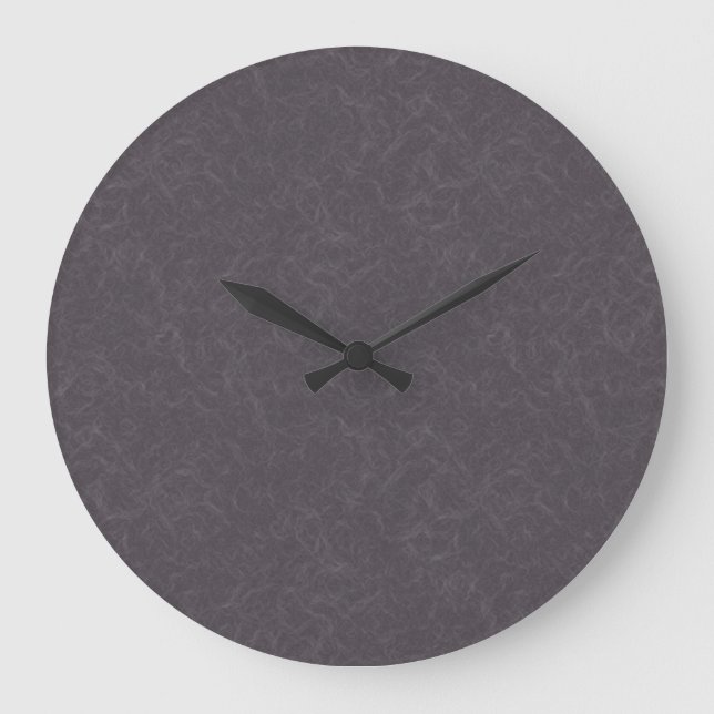 Dunkle violette texturierte Oberfläche mit wirbeln Große Wanduhr (Vorderseite)