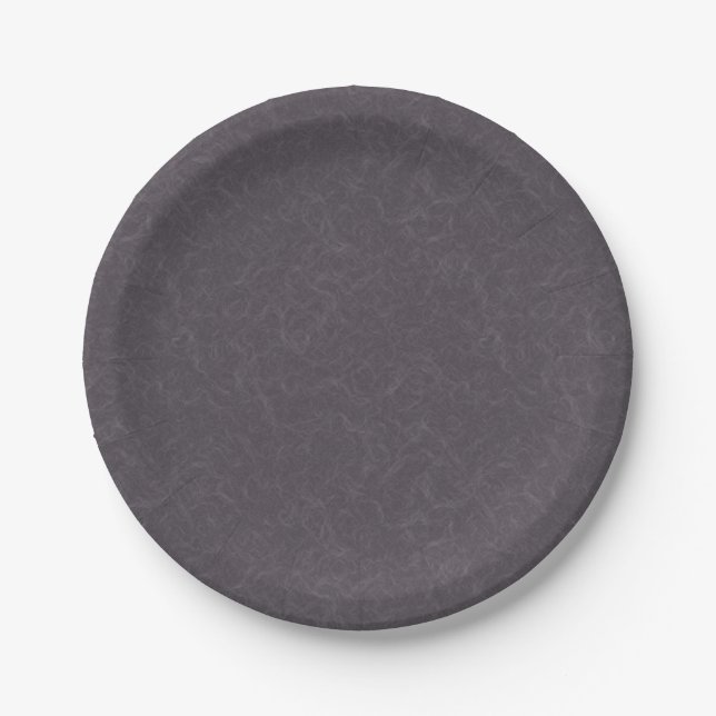 Dunkle violette texturierte Oberfläche mit wirbeln Pappteller (Vorderseite)
