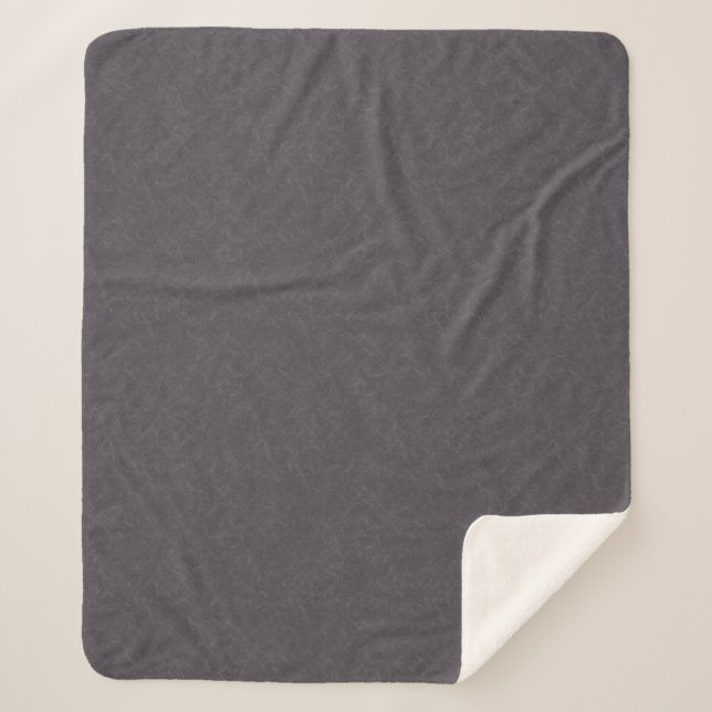 Dunkle violette texturierte Oberfläche mit wirbeln Sherpadecke (Vorderseite)