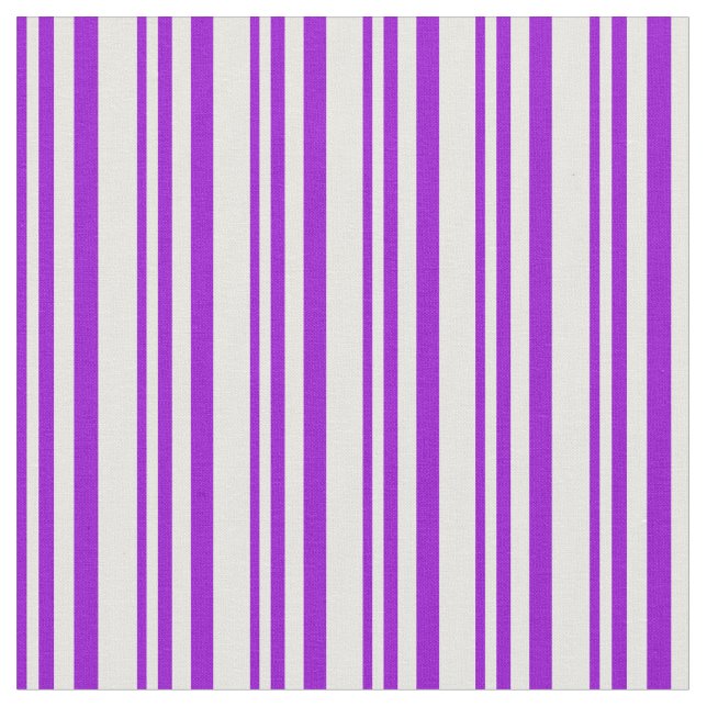 Dunkle Violette und weiße farbige Linien Stoff (Nahaufnahme)