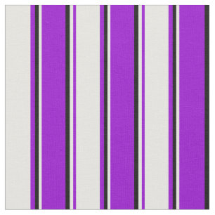 Dunkle Violette, weißes und schwarzes Linse/Streif Stoff