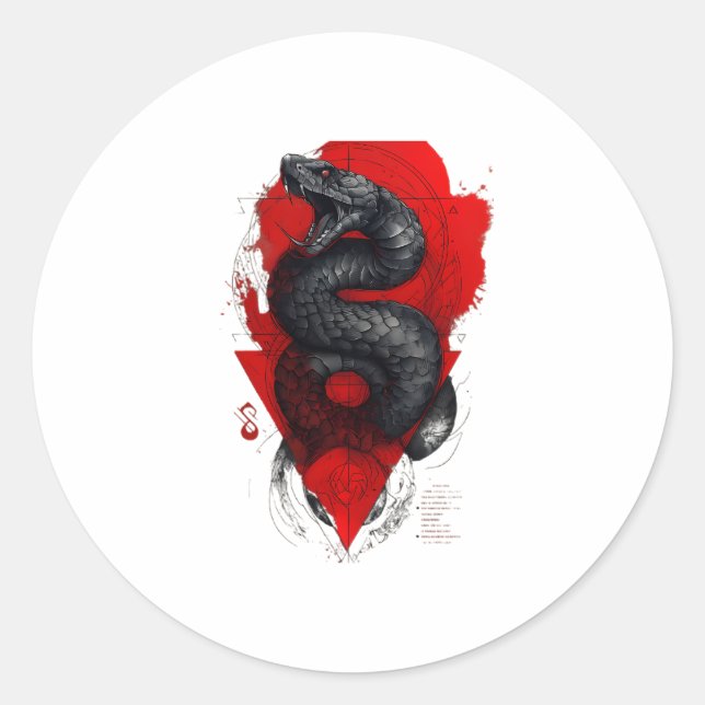 Dunkle Viper Trash Polka Aufkleber (Vorderseite)