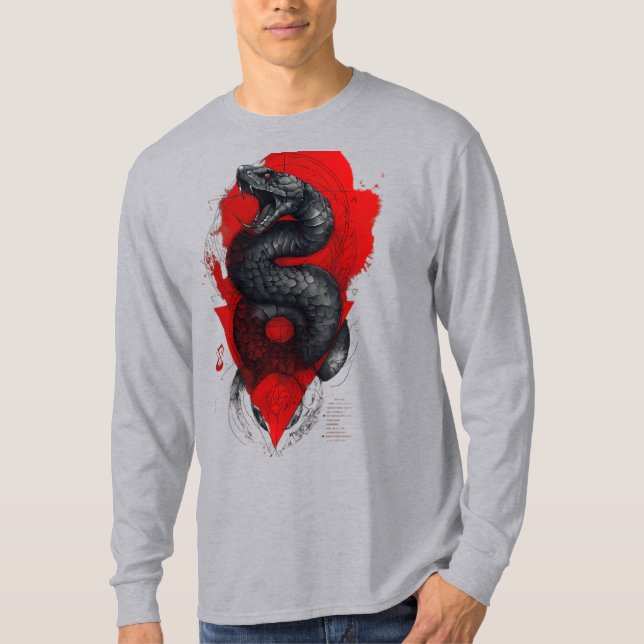 Dunkle Viper Trash Polka Langarmshirt T-Shirt (Vorderseite)