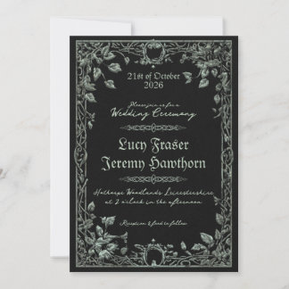 Dunkle Wikinger-Hochzeitseinladung Einladung