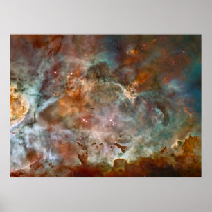Dunkle Wolken des Carina-Nebels Hubble-Weltraumtel Poster