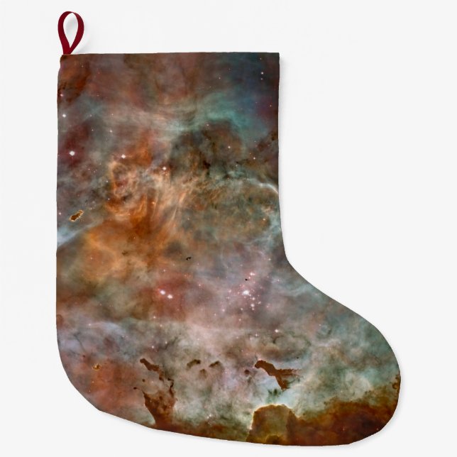 Dunkle Wolken von Carina Nebula Hubble Space Großer Weihnachtsstrumpf (Vorderseite)