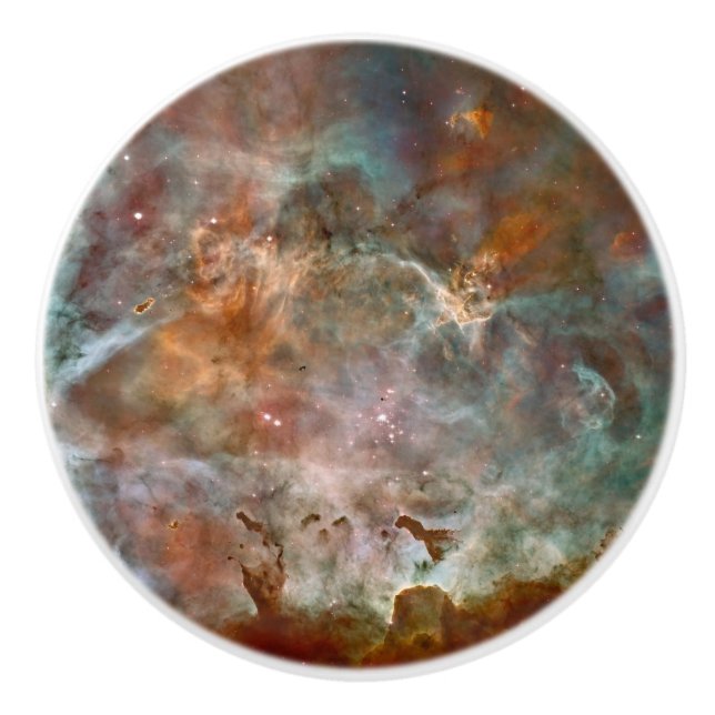 Dunkle Wolken von Carina Nebula Hubble Space Keramikknauf (Vorderseite)
