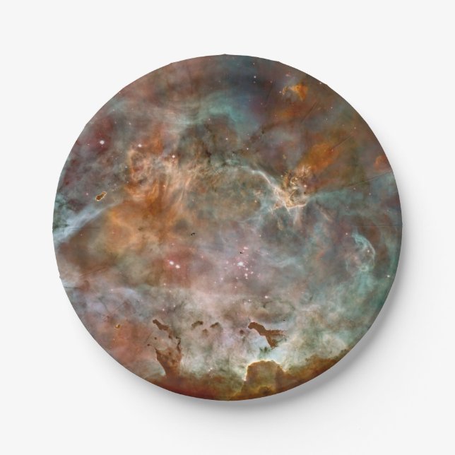 Dunkle Wolken von Carina Nebula Hubble Space Pappteller (Vorderseite)
