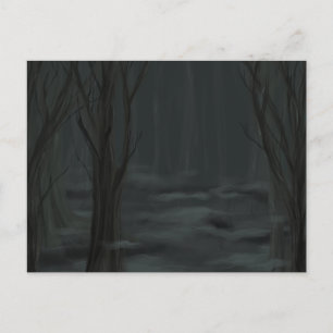 Dunkle Woods Feiertagspostkarte