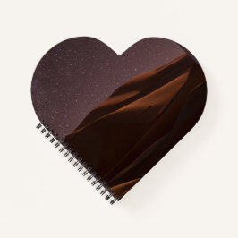 Dunkle Wüstenfotografie Notizbuch