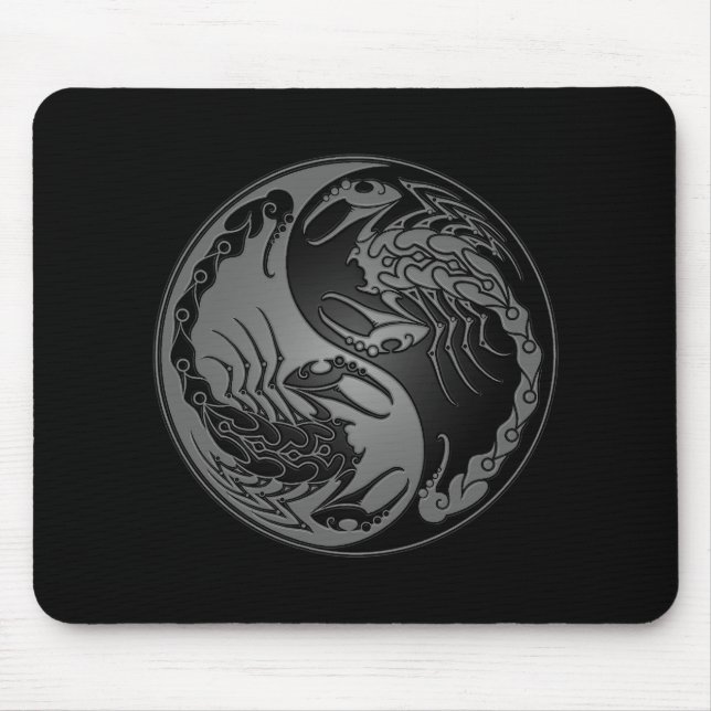 Dunkle Yin Yang Skorpione Mousepad (Vorne)