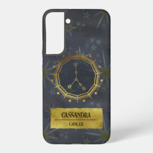 Dunkle Zodiac-Astrologie: Schwarz & Gold Samsung Galaxy Hülle