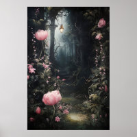 Dunkler Akademischer Floraldruck, Gotischer Schlos