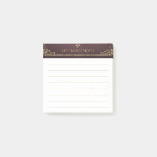 Dunkler Akademischer Vintage-Rollenbuch-Cover Post-it Klebezettel