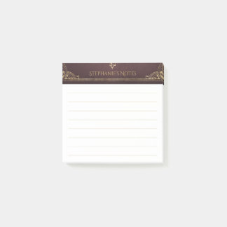 Dunkler Akademischer Vintage-Rollenbuch-Cover Post-it Klebezettel