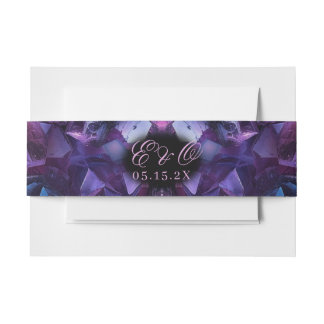 Dunkler Amethyst Boho Hexen Kristalle Schwarze Hoc Einladungsbanderole