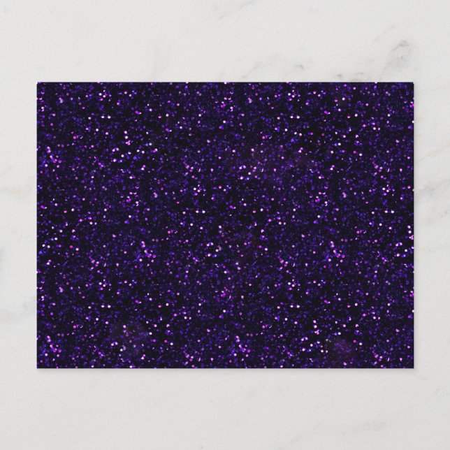 Dunkler Amethyst Lila Glitzer Postkarte (Vorderseite)