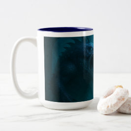 "Dunkler aquatischer Krieger & Meeresbestie Fantas Zweifarbige Tasse